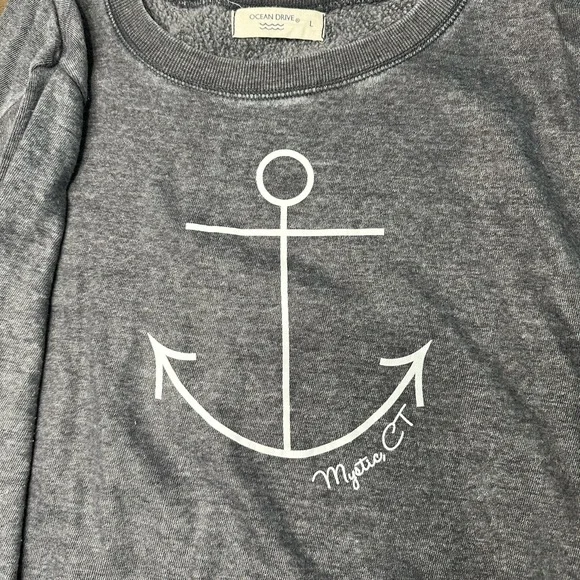 Ocean Drive Charcoal Sweatshirt - Mystic CT - Picture 2 of 6